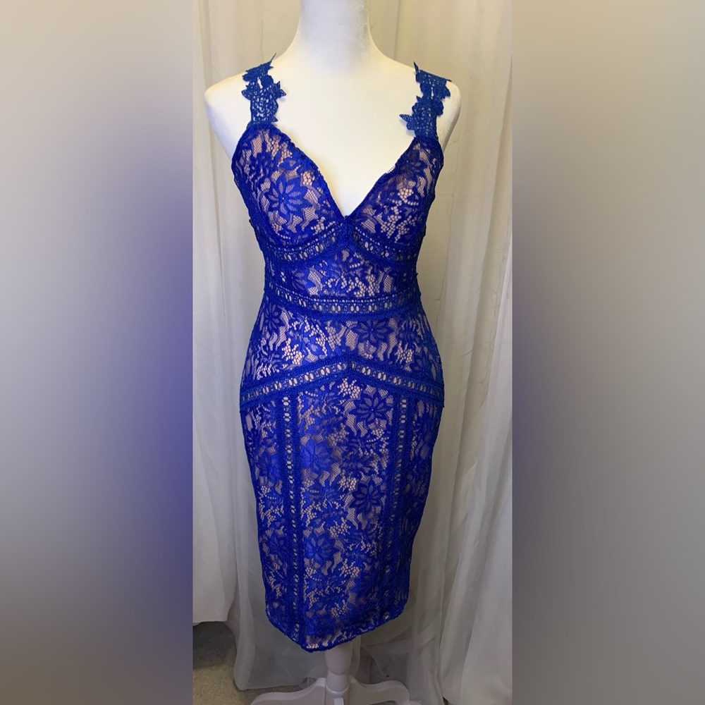 Venus Royal Blue Lace Dress